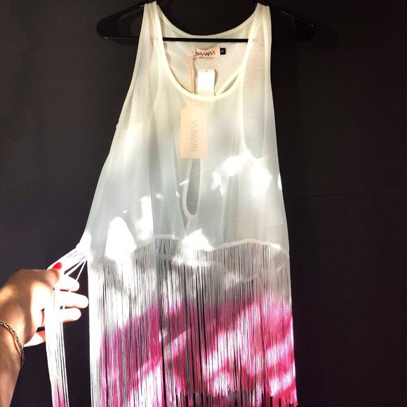 LF NAANAA "Festival" Hi-Lo Fringe Tank Top - Picture 2 of 14